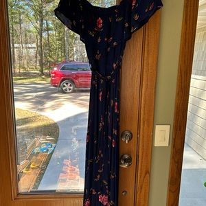 Baltic born off the shoulder dress, women’s Large, navy blue